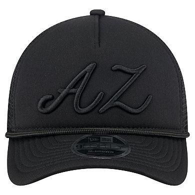 Men's New Era Black Arizona Diamondbacks City Initial 9FORTY A-Frame M-Crown Adjustable Trucker Hat