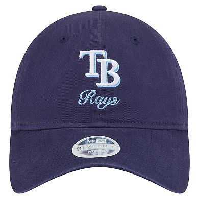 Women's New Era Navy Tampa Bay Rays Preppy Team 9TWENTY Adjustable Hat