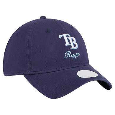 Women's New Era Navy Tampa Bay Rays Preppy Team 9TWENTY Adjustable Hat