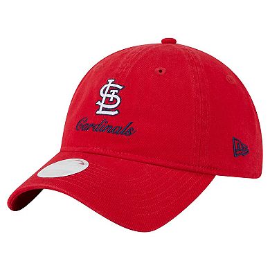 Women's New Era Red St. Louis Cardinals Preppy Team 9TWENTY Adjustable Hat