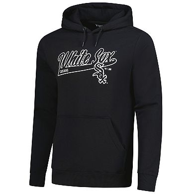 Men's Levelwear Black Chicago White Sox Podium Fleece Pullover Hoodie