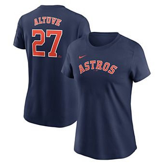 Women's Nike Jose Altuve Navy Houston Astros Fuse Name & Number T-Shirt