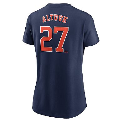 Women's Nike Jose Altuve Navy Houston Astros Fuse Name & Number T-Shirt