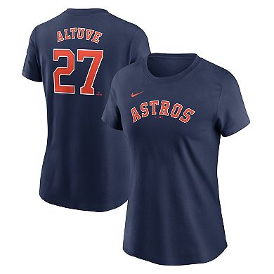Women's Nike Jose Altuve Navy Houston Astros Fuse Name & Number T-Shirt