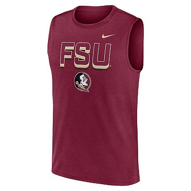 Men's Nike Garnet Florida State Seminoles Primetime Tricode Legend Performance Tank Top
