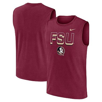 Men's Nike Garnet Florida State Seminoles Primetime Tricode Legend Performance Tank Top