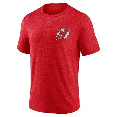 Men's Red New Jersey Devils Earnest Will Tri-Blend T-Shirt