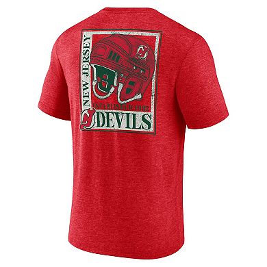 Men's Red New Jersey Devils Earnest Will Tri-Blend T-Shirt
