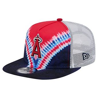 Men's New Era Los Angeles Angels Tie-Dye Golfer Trucker Adjustable Hat