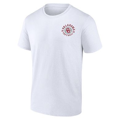 Men's White Oklahoma Sooners Softball Fan T-Shirt