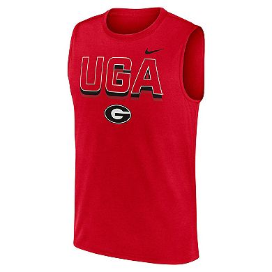 Men's Nike Red Georgia Bulldogs Primetime Tricode Legend Performance Tank Top
