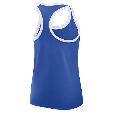 Women's Nike Royal Duke Blue Devils Primetime Racerback Tri-Blend Tank Top