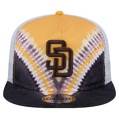 Men's New Era San Diego Padres Tie-Dye Golfer Trucker Adjustable Hat