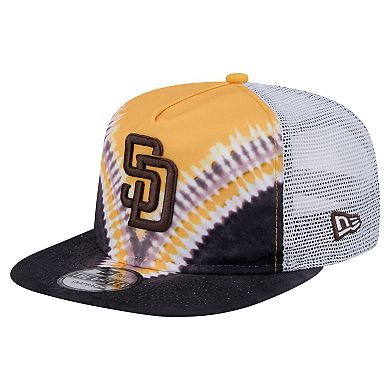 Men's New Era San Diego Padres Tie-Dye Golfer Trucker Adjustable Hat