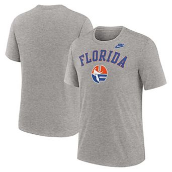 Men's Nike Heather Gray Florida Gators Legacy Arch Tri-Blend T-Shirt