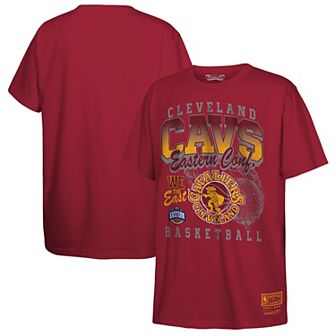 Youth Mitchell & Ness Wine Cleveland Cavaliers 2025 NBA Playoffs Retro Monumental T-Shirt
