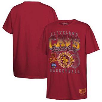 Youth Mitchell & Ness Wine Cleveland Cavaliers 2025 NBA Playoffs Retro Monumental T-Shirt