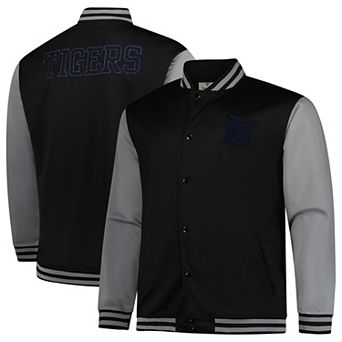 Men's Profile Black/Gray Detroit Tigers Full-Snap Varsity Jacket