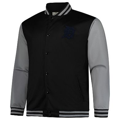 Men's Profile Black/Gray Detroit Tigers Full-Snap Varsity Jacket