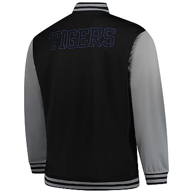 Men's Profile Black/Gray Detroit Tigers Full-Snap Varsity Jacket