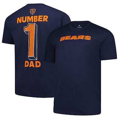 Men's Fanatics Navy Chicago Bears Big & Tall Number One Dad T-Shirt