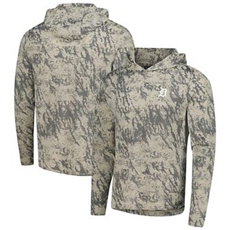 Men's�Levelwear Tan Detroit Tigers Insignia Lightweight Long Sleeve Hooded T-Shirt