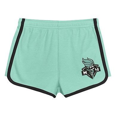 Toddler Outerstuff Mint New York Liberty Double Run T-Shirt & Shorts Set