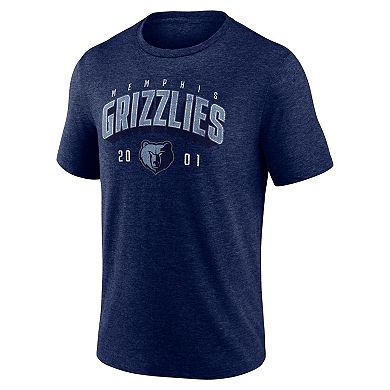 Men's Navy Memphis Grizzlies Backboard Tri-Blend T-Shirt