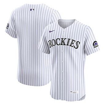 Men's Nike White Colorado Rockies Home Elite Jersey