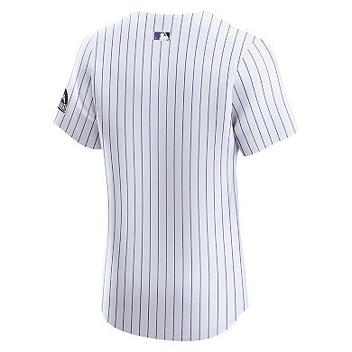 Men's Nike White Colorado Rockies Home Elite Jersey