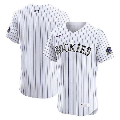 Men's Nike White Colorado Rockies Home Elite Jersey