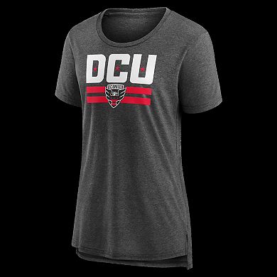 Women's Fanatics Heather Charcoal D.C. United Iconic Break It Loose Tri-Blend T-Shirt