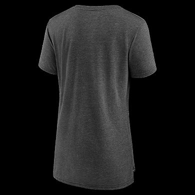Women's Fanatics Heather Charcoal D.C. United Iconic Break It Loose Tri-Blend T-Shirt