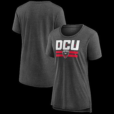 Women's Fanatics Heather Charcoal D.C. United Iconic Break It Loose Tri-Blend T-Shirt