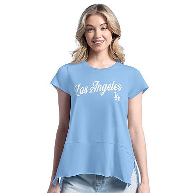 Women's Margaritaville Light Blue Los Angeles Dodgers Gametime is Paradise T-Shirt