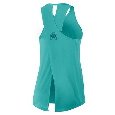 Women's Nike Aqua Miami Dolphins Glory Crisscross Performance Tank Top