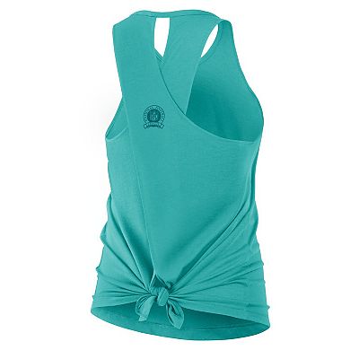 Women's Nike Aqua Miami Dolphins Glory Crisscross Performance Tank Top