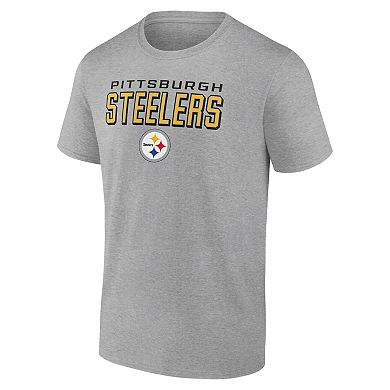 Men's Heather Gray Pittsburgh Steelers Swagger T-Shirt