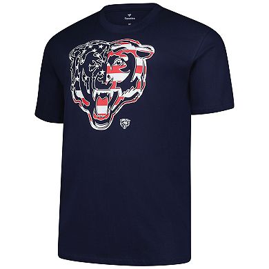 Men's Fanatics Navy Chicago Bears Big & Tall Americana T-Shirt