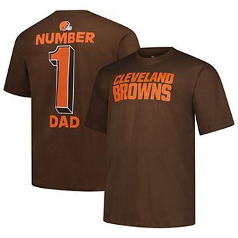 Men's�Fanatics Brown Cleveland Browns Big & Tall Number One Dad T-Shirt