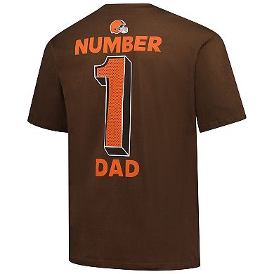 Men's�Fanatics Brown Cleveland Browns Big & Tall Number One Dad T-Shirt