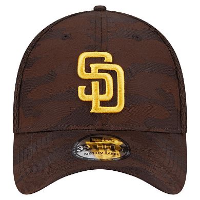 Men's New Era Dark Brown San Diego Padres Subtle Camo 39THIRTY Flex Hat