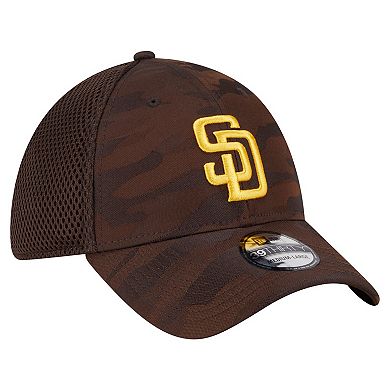 Men's New Era Dark Brown San Diego Padres Subtle Camo 39THIRTY Flex Hat