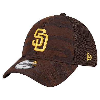 Men's New Era Dark Brown San Diego Padres Subtle Camo 39THIRTY Flex Hat