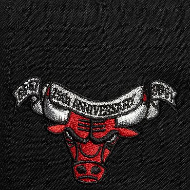 Men's Mitchell & Ness Black Chicago Bulls Core Pro Pinch Adjustable Hat