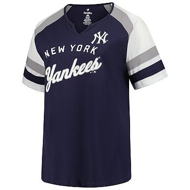 Women's�Profile Aaron Judge Navy New York Yankees Plus Size Name & Number Raglan T-Shirt