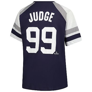 Women's�Profile Aaron Judge Navy New York Yankees Plus Size Name & Number Raglan T-Shirt