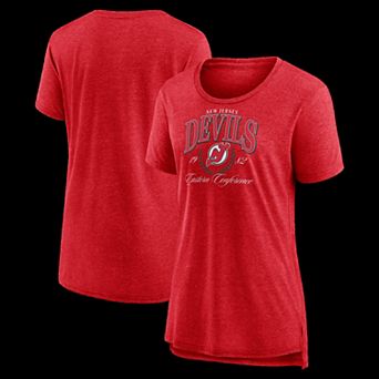 Women's Red New Jersey Devils Reign Supreme Tri-Blend T-Shirt