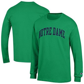 Men's Champion Green Notre Dame Fighting Irish Basic Arch Long Sleeve T-Shirt