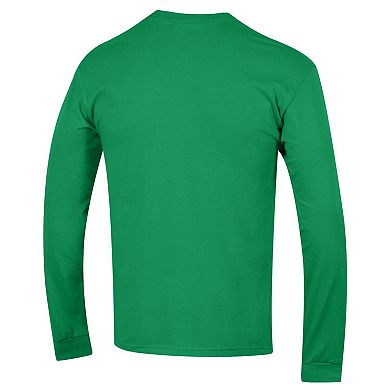 Men's Champion Green Notre Dame Fighting Irish Basic Arch Long Sleeve T-Shirt
